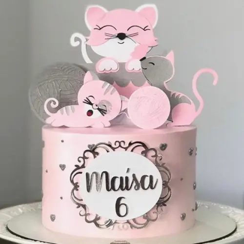 Topo Gatinhos Rosa