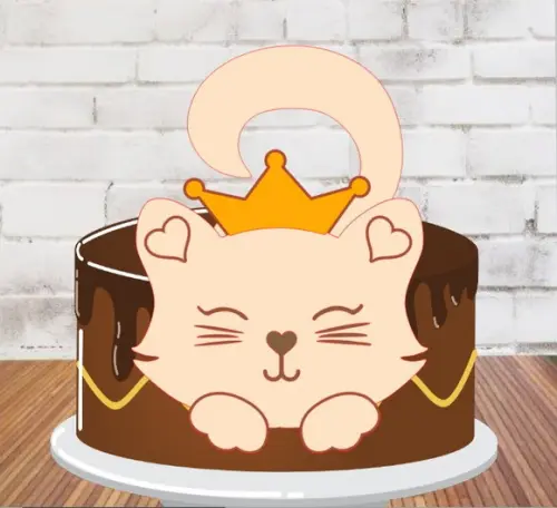 Topo Gatinha Princesa