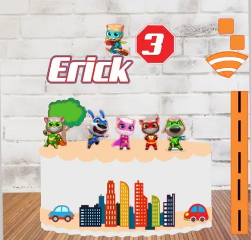 Topo Tom Hero com Pista e Cone 3d