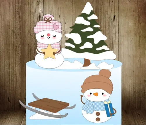 Topo Bonecos de Neve