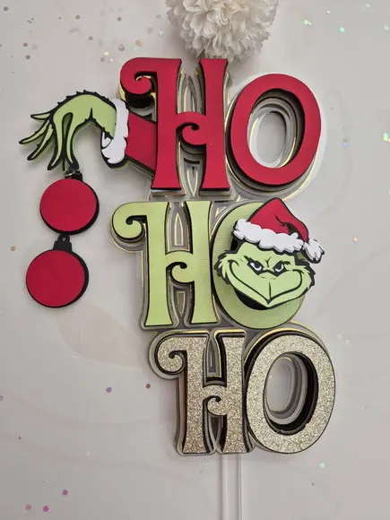 Topper Natal Ho Ho Ho Grinch