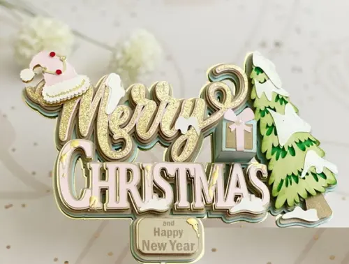 Topo Merry Christmas e Happy New Year