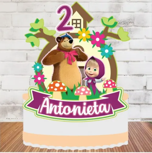 Topper Shaker Menina e o Urso