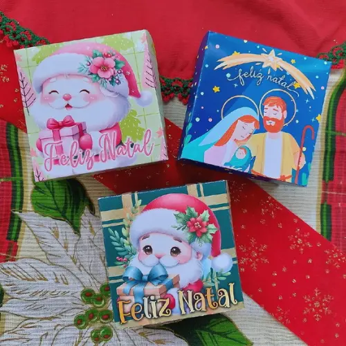 3 Caixinhas de Natal para 4 Doces em pdf