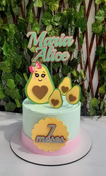 Topo de Bolo Familia Avocado
