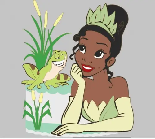 Topo Princesa Tiana Meio Corpo