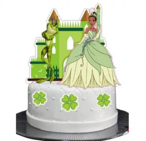 Topo Princesa Tiana Sapo e Castelo