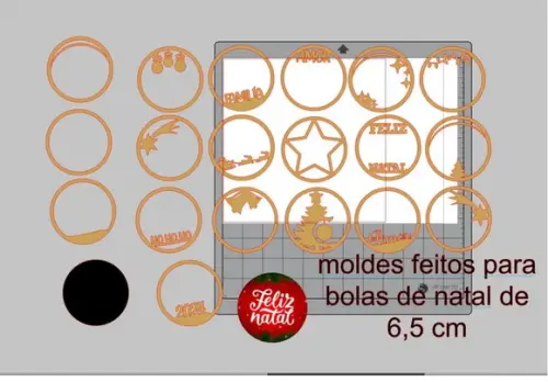 Vários Aros Bolinhas Natalina