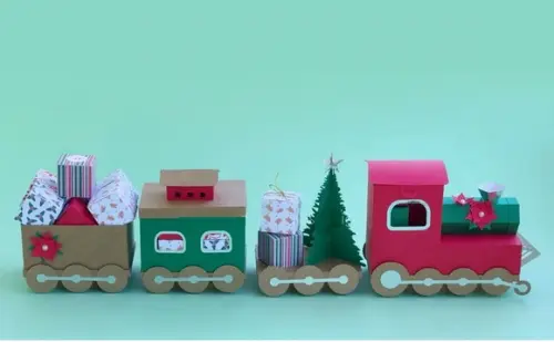 Locomotiva Advento Natal-molde Limpo