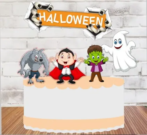 Topo Halloween Personagens