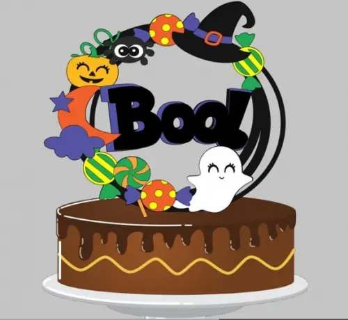 Topo Halloween Boo e Doces
