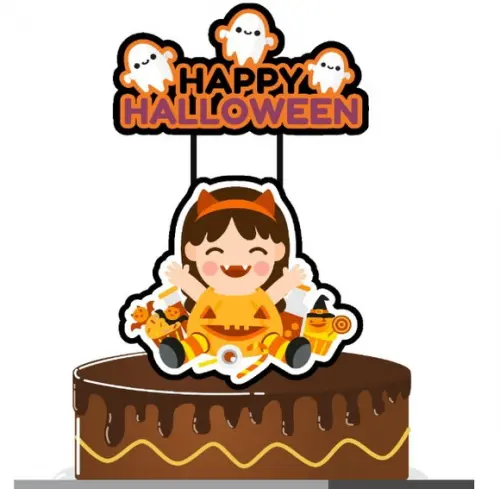 Topo Menina Doces Happy Halloween