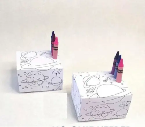 Cx Cubo sem Arte para Colorir