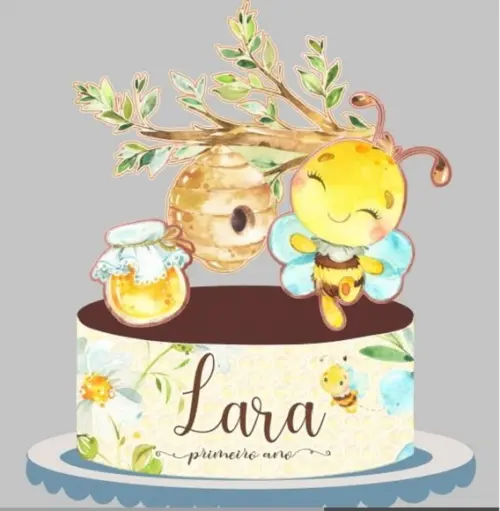 Cake Topper Abelhinha Fofa