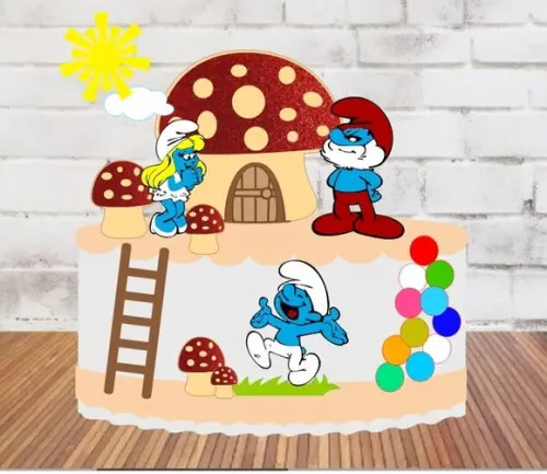 Topo de Bolo os Smurfs