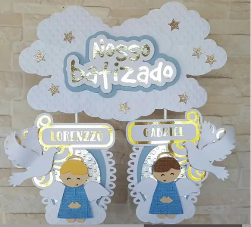 Topo Casal Anjinhos Batizado
