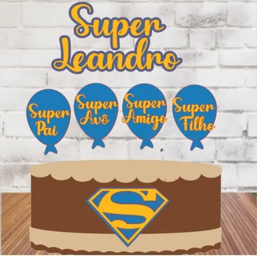 Topo Super Pai Balões