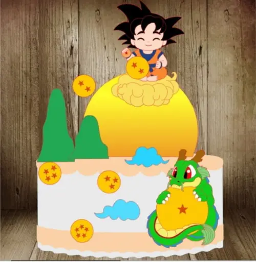 Topo Goku e Dragão Baby