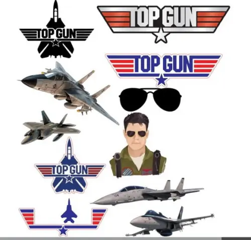 Topo de Bolo Top Gun