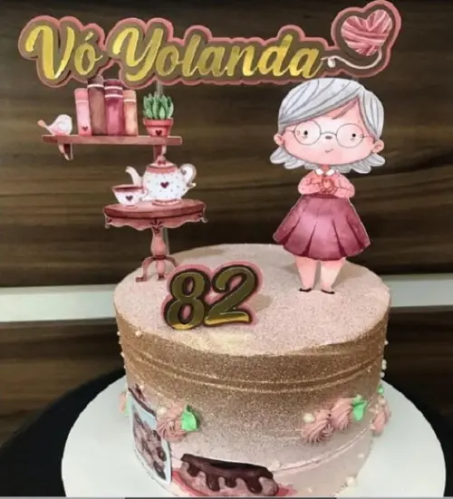 Topo Vovó Aquarelada