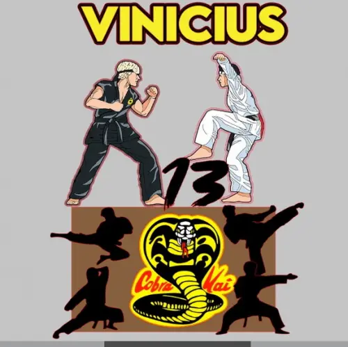 Topo de Bolo Cobra Kai 2
