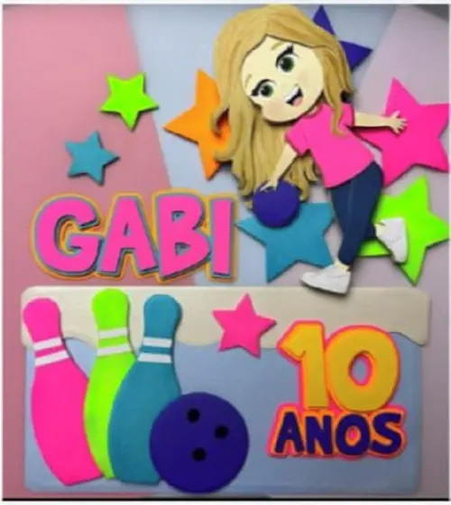 Topo Menina Jogando Boliche