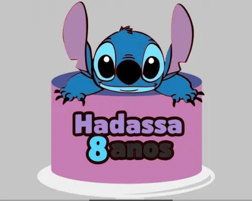 Topo Stitch Deitado em Camadas