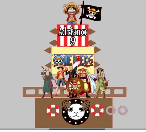 Topo de Bolo One Piece 4