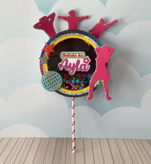 Topo de Bolo Balada Neon l