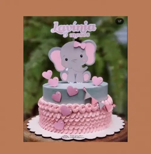 Topo Elefantinha Rosa