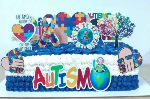 Topo de Bolo Autismo
