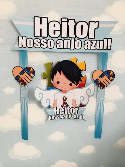 Topo Autismo Anjo Azul