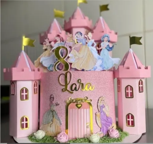Topo Super Castelo 3d Princesas
