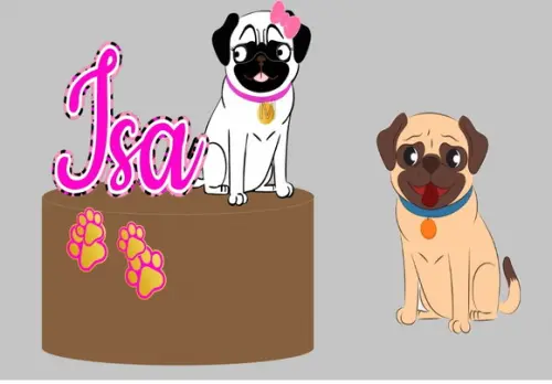 Topo de Bolo Pugs