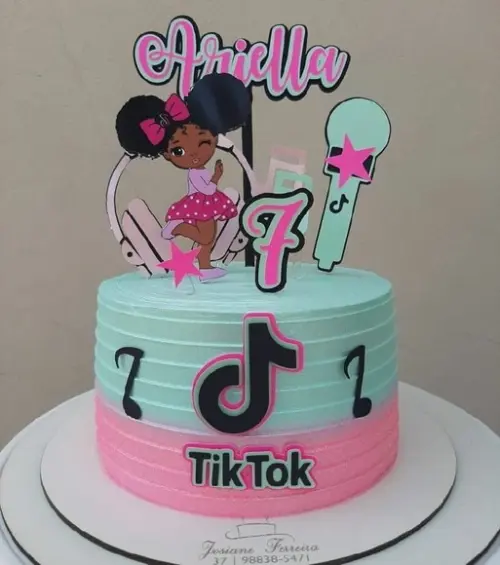 Topper Menina Afro Tik Tok