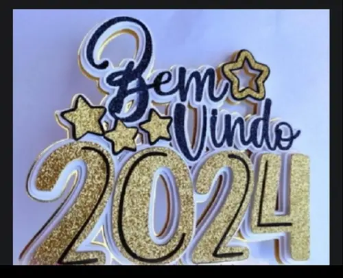 Topo Bem Vindo 2024 Dourado