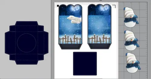 Embalagem para Bolinha 7x7 Happy Winter