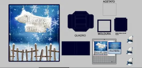 Cartao de Natal Happy Winter