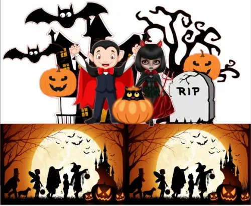 Topo de Bolo Halloween Novo