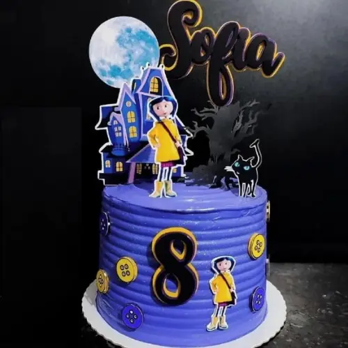Topo de Bolo Coraline