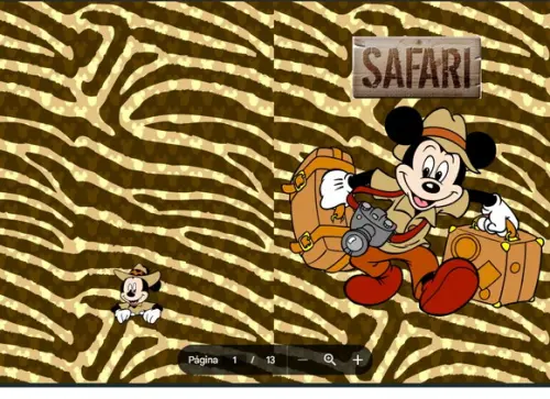Revista de Colorir Mickey Safari em pdf