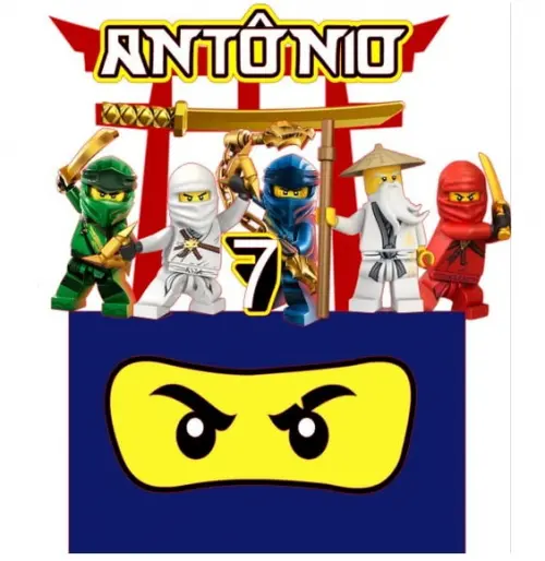Topo de Bolo Ninjago