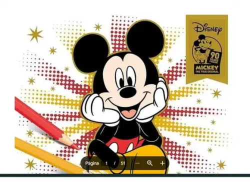 Revista de Colorir Mickey Anos 90 em pdf