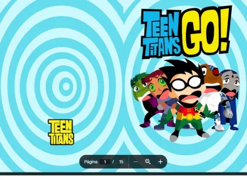 Revista de Colorir Jovens Titans em pdf