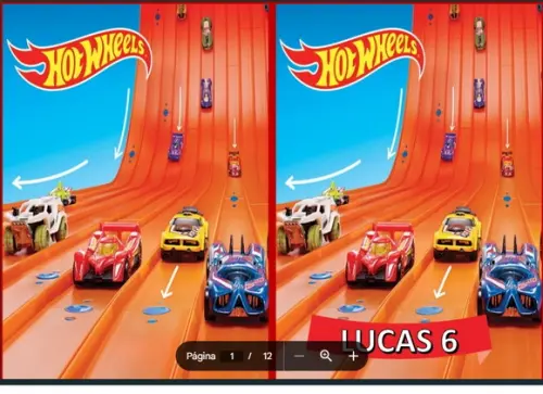 Revista de Colorir Hot Wheels em pdf
