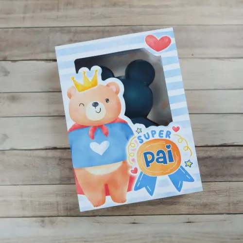 Caixa p/ Urso Grande Trufado Dia dos Pais