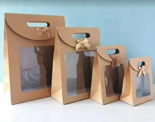 Kit Sacolas com Visor -linhas de Corte