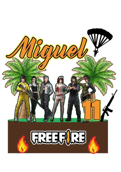 Topo de Bolo Free Fire 2