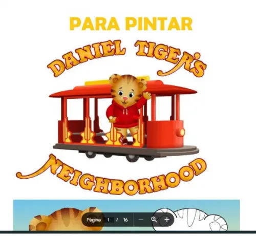 Revista de Colorir Daniel Tigre 2 em pdf