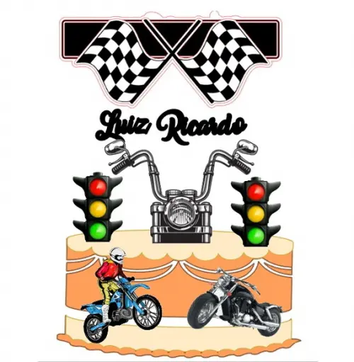 Topo de Bolo Moto